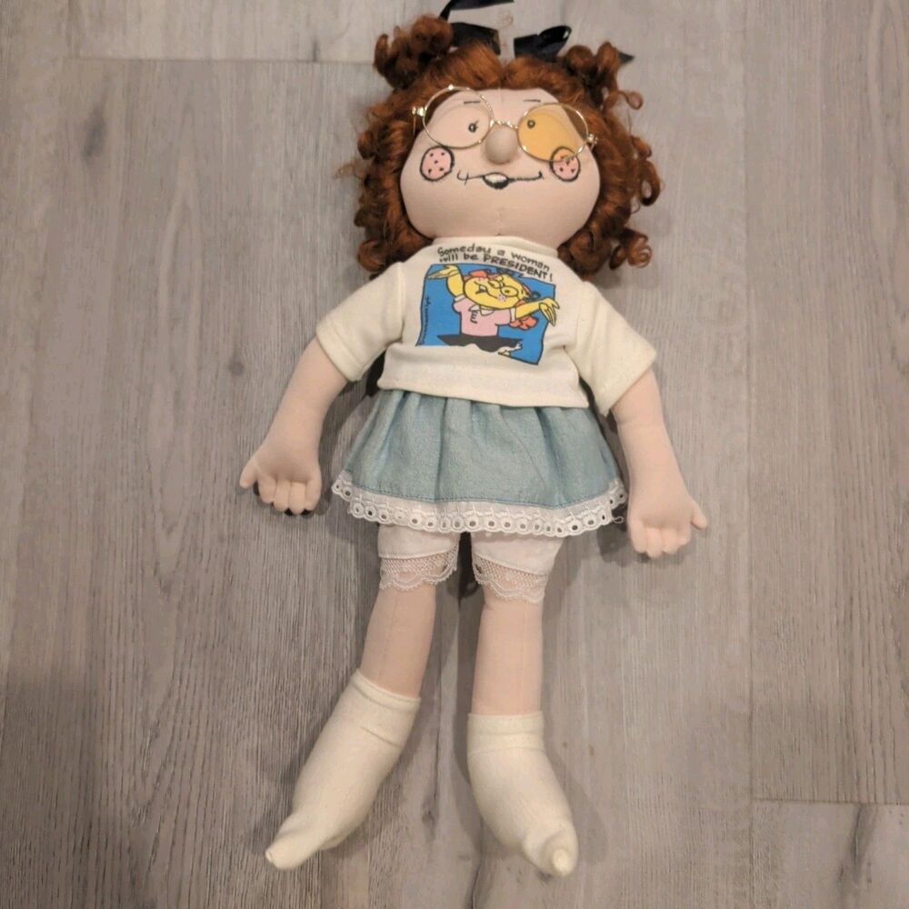 Vintage 1985 Effanbee Margaret Plush Dennis The Menace Doll Woman President 16”